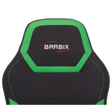 Кресло компьютерное BRABIX BRABIX Alpha GM-018 Черное/зеленое