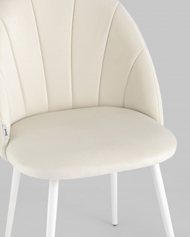 Стул Stool Group Логан white велюр Молочный