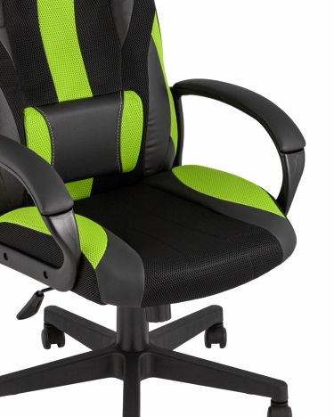 Геймерское кресло Stool Group TopChairs ST-CYBER 9 GREEN черный/зеленый