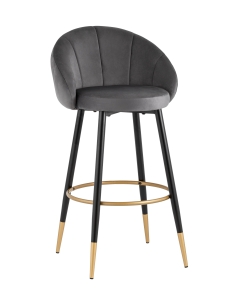 Стул Stool Group Наоми барный велюр Серый