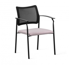 Кресло на черных опорах, с подлокотниками Profoffice Pinko Mesh 4legs black Jade9502 Arms Серый Черный