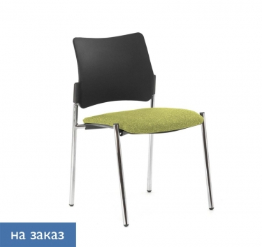 Кресло на опорах, без подлокотников Profoffice Pinko plastic 4legs Kiton 08 noArms Зеленый Черный Хром