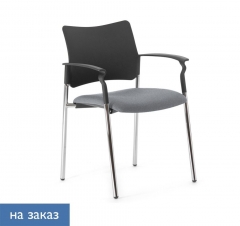Кресло на опорах, с подлокотниками Profoffice Pinko plastic 4legs Montana 804 Arms Серый Черный Хром