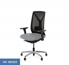 Кресло Profoffice DION Mesh Bl 870 1D black Jade9502 Серый Черный
