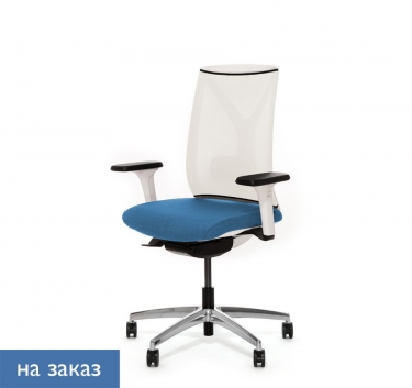 Кресло Profoffice DION W Mesh W 870 1DW alum SLW 58 Голубой Белый Хром