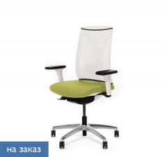 Кресло Profoffice DION W Mesh W 870 1DW alum Kiton 08 Зеленый Белый Хром