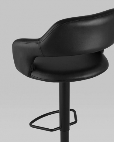 Стул барный регулируемый Stool Group Рич экокожа Черный