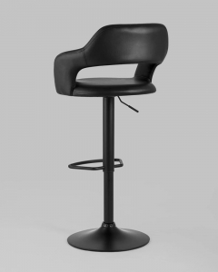 Стул барный регулируемый Stool Group Рич экокожа Черный