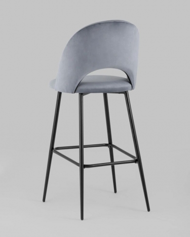 Стул барный Stool Group Меган Б велюр Серый