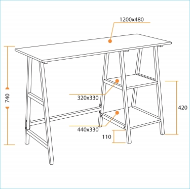 Стол Tetchair WD-02 Light