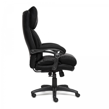 Кресло Tetchair CHIEF кож/зам/ткань, черный/черный стеганный/черный, 36-6/36-6/11
