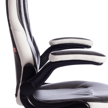 Кресло Tetchair BAZUKA кож/зам, серый/белый , 2TONE/2TONE перф/36-01