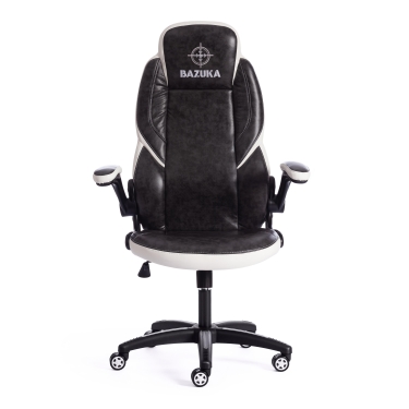 Кресло Tetchair BAZUKA кож/зам, серый/белый , 2TONE/2TONE перф/36-01