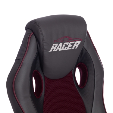 Кресло Tetchair RACER GT new кож/зам/ткань, металлик/бордо, 36/13
