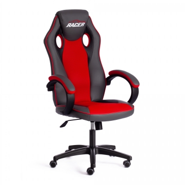 Кресло Tetchair RACER GT new кож/зам/ткань, металлик/красный, 36/08