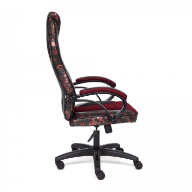 Кресло Tetchair RACER GT MILITARY кож/зам/ткань, розовый/бордо, TW 13