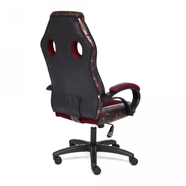 Кресло Tetchair RACER GT MILITARY кож/зам/ткань, розовый/бордо, TW 13