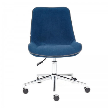 Кресло Tetchair STYLE флок , синий, 32