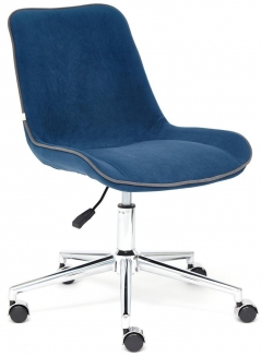 Кресло Tetchair STYLE флок , синий, 32