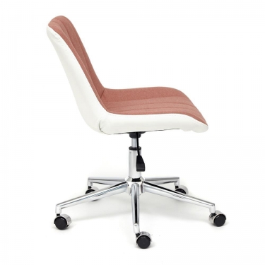 Кресло Tetchair STYLE экошерсть/кож/зам, розовый/белый, 36-01