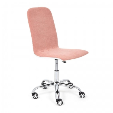 Кресло Tetchair RIO флок/кож/зам , розовый/белый, 137/36-01