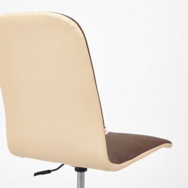 Кресло Tetchair RIO флок/кож/зам , коричневый/бежевый, 6/36-34