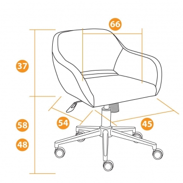 Кресло Tetchair MODENA хром флок , бордо, 10
