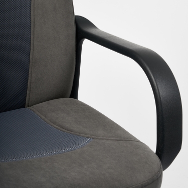 Кресло Tetchair PARMA флок/ткань, серый, 29/TW-12