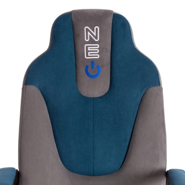 Кресло Tetchair NEO 3 флок , серый/синий, 29/32