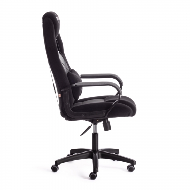 Кресло Tetchair DRIVER 22 флок/ткань, черный/серый, 35/TW-12