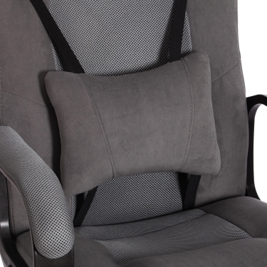Кресло Tetchair DRIVER 22 флок/ткань, серый/серый, 29/TW-12