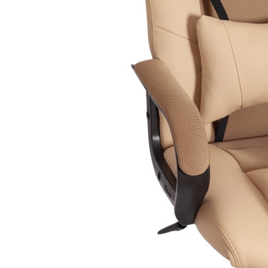 Кресло Tetchair DRIVER 22 кож/зам/ткань, бежевый/бронза, 36-34/TW-21