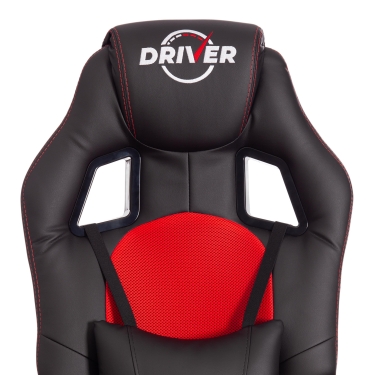 Кресло Tetchair DRIVER 22 кож/зам/ткань, черный/красный, 36-6/TW-08