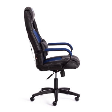 Кресло Tetchair DRIVER 22 кож/зам/ткань, черный/синий, 36-6/TW-10
