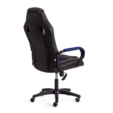 Кресло Tetchair DRIVER 22 кож/зам/ткань, черный/синий, 36-6/TW-10