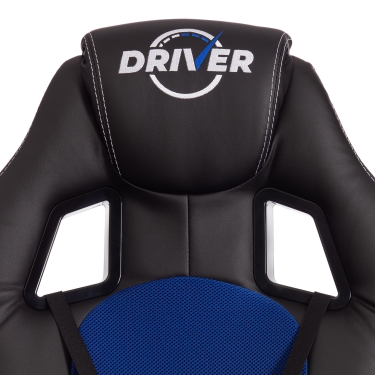 Кресло Tetchair DRIVER 22 кож/зам/ткань, черный/синий, 36-6/TW-10