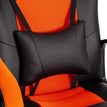 Кресло Tetchair DRIVER 22 кож/зам/ткань, черный/оранжевый, 36-6/TW-07