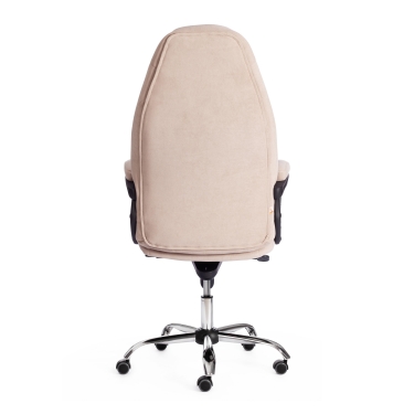 Кресло Tetchair BOSS Lux флок , бежевый/бежевый перф., 7/7/06