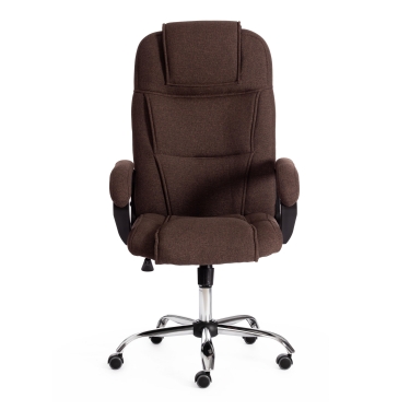 Кресло Tetchair BERGAMO хром 22 ткань, коричневый, 3М7-147