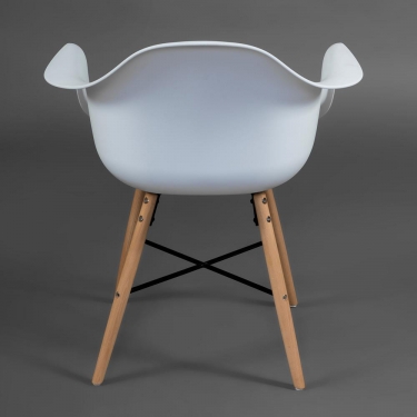 Кресло Tetchair CINDY EAMES mod. 919 Белый/white with natural legs