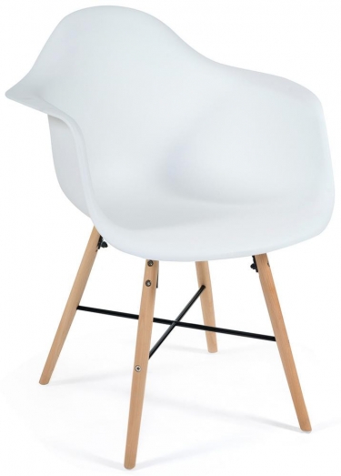 Кресло Tetchair CINDY EAMES mod. 919 Белый/white with natural legs