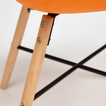 Кресло Tetchair CINDY EAMES mod. 919 Оранжевый/orange with natural legs
