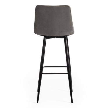 Стул барный Tetchair CHILLY mod.7095б ткань/металл, 53х44х104 см, высота до сиденья 76 см, серый barkhat 26/черный