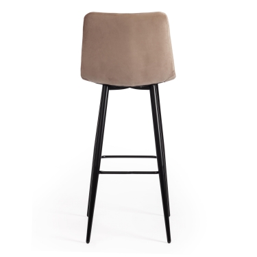 Стул полубарный Tetchair CHILLY mod. 7095пб ткань/металл, 53x44x94 см, высота до сиденья 66 см, серый barkhat 26/черный