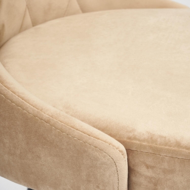 Стул полубарный Tetchair CHILLY mod. 7095пб ткань/металл, 53x44x94 см, высота до сиденья 66 см, серый barkhat 26/черный