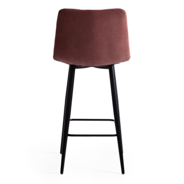 Стул полубарный Tetchair CHILLY mod. 7095пб ткань/металл, 53x44x94 см, высота до сиденья 66 см, коричневый barkhat 12/черный
