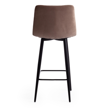 Стул полубарный Tetchair CHILLY mod. 7095пб ткань/металл, 53x44x94 см, высота до сиденья 66 см, бежевый barkhat 5/черный