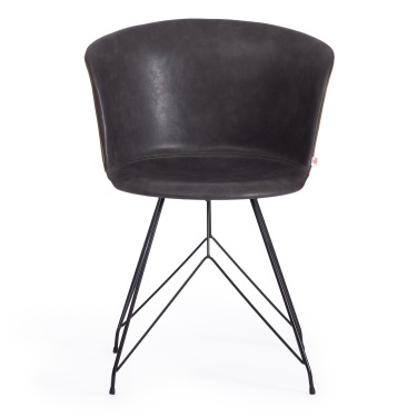 Стул Tetchair CHILLY mod. 7095-1 ткань/металл, 45x53х88 см, высота до сиденья 50 см, коралловый barkhat 15 /белый