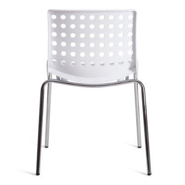 Стул Tetchair SKALBERG mod. C-084-A металл/пластик, 46 х 56 х 79 см, White белый / Chrome хром