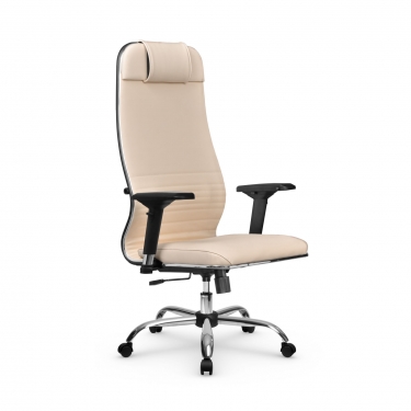 Кресло руководителя Метта Мetta L 1m 38K2/4D Infinity Easy Clean MPES Комплект 7 Молочное